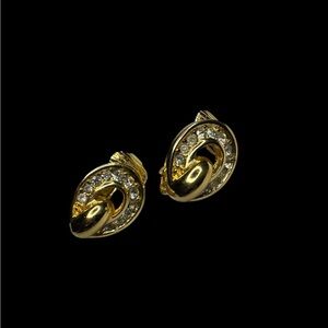 Dior Gold Crystal Earrings